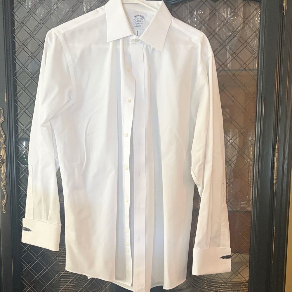 Brooks Brothers Classic White Men's French Cuff Shirt